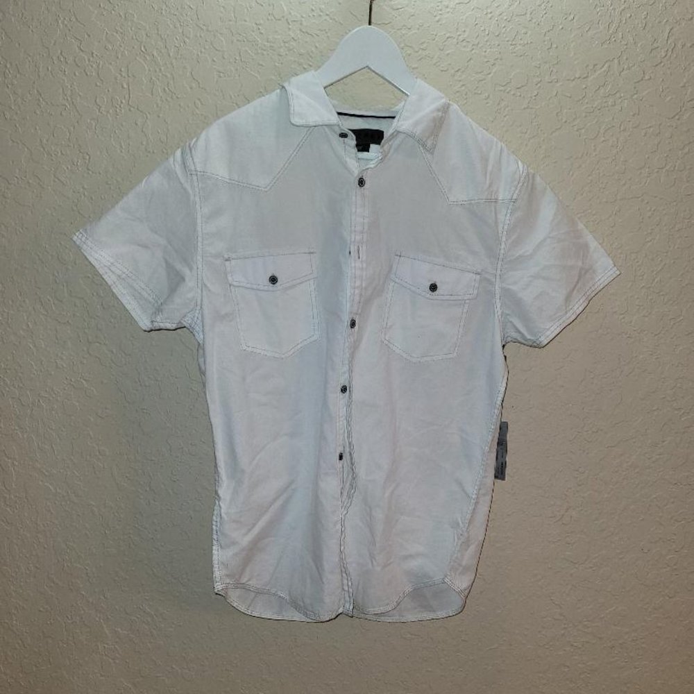 Decree Button up Shirt White Large